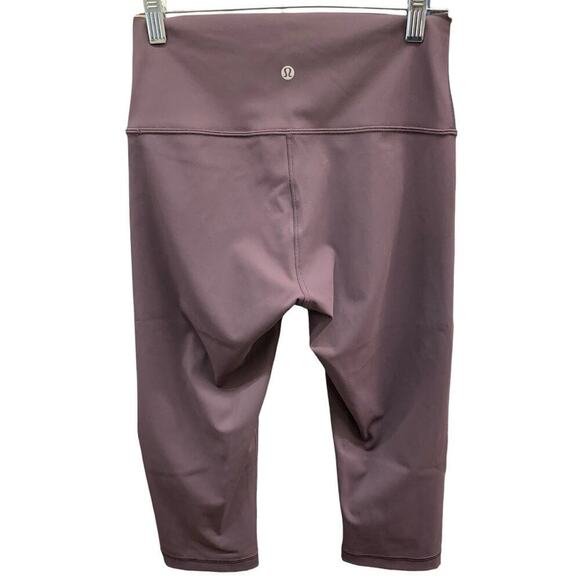 Lululemon Maroon crop Leggings‎ 16" Size 6 - Picture 2 of 3